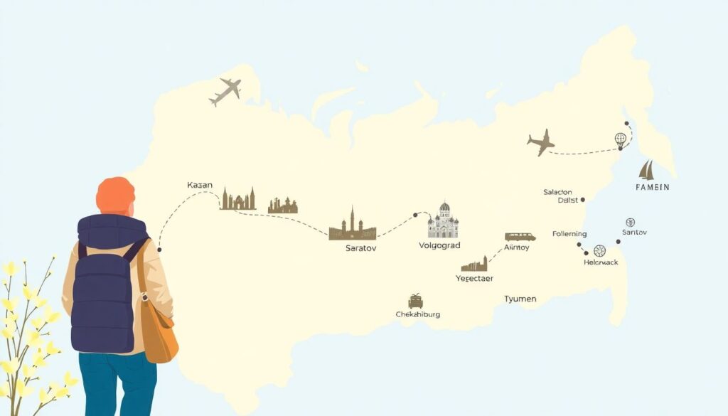 Путеводители по городам-макрорегионам: идеи для годового маршрута - иллюстрация