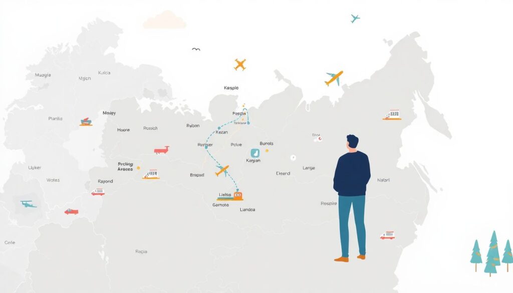 Путеводители по городам-макрорегионам: идеи для годового маршрута - иллюстрация