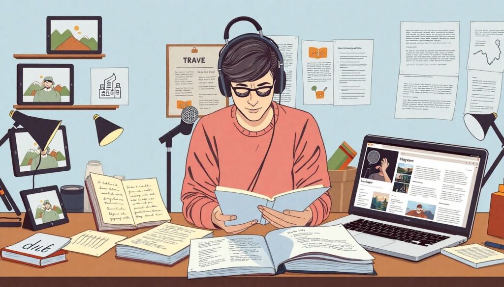 Путевые заметки и заметки блогера: как вести дневник о путешествиях - иллюстрация