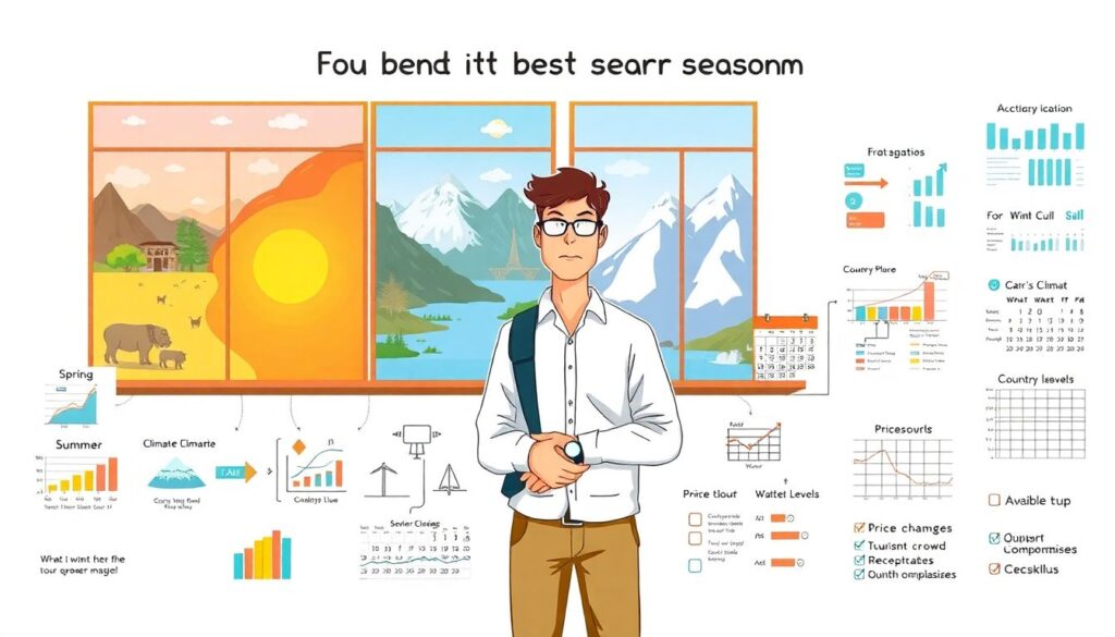 Как выбрать лучший сезон для путешествия по направлению - иллюстрация