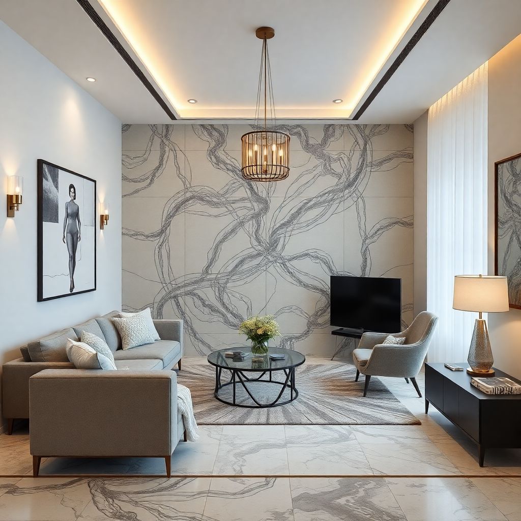 Гибкий мрамор в туалете улучшает эстетику и практичность интерьера