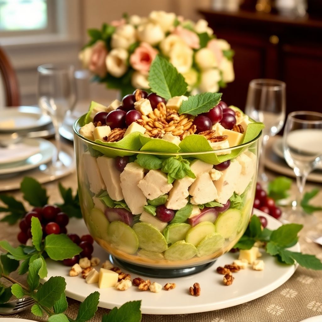 Салат Тиффани с курицей и виноградом: классический и современные варианты